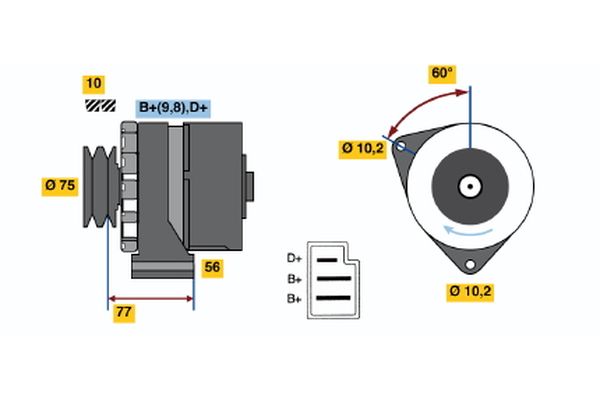 Alternator/Dynamo Bosch 0 986 032 800