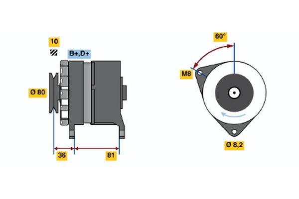 Alternator/Dynamo Bosch 0 986 033 310