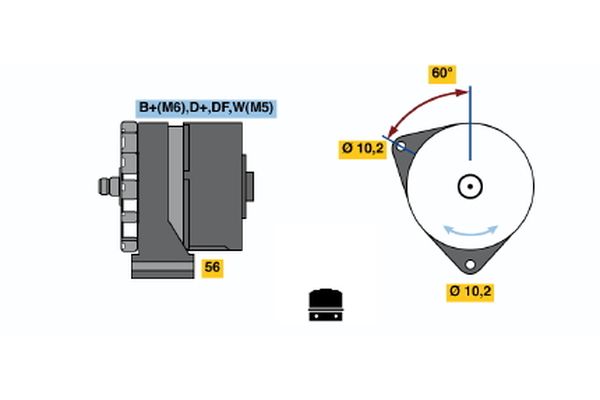 Alternator/Dynamo Bosch 0 986 033 620