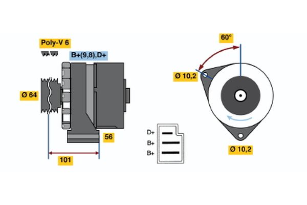 Alternator/Dynamo Bosch 0 120 489 333