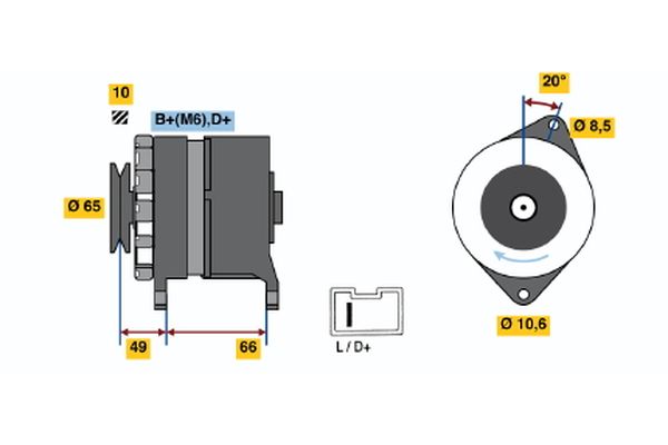 Alternator/Dynamo Bosch 0 986 033 980