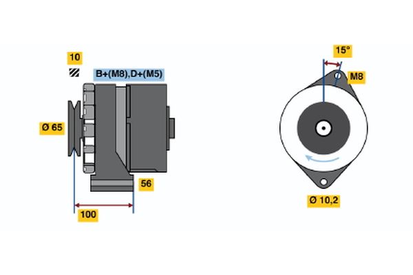 Alternator/Dynamo Bosch 0 986 034 250