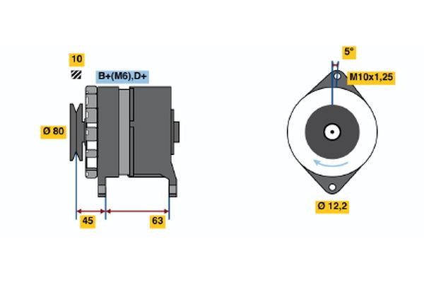 Alternator/Dynamo Bosch 0 986 034 390