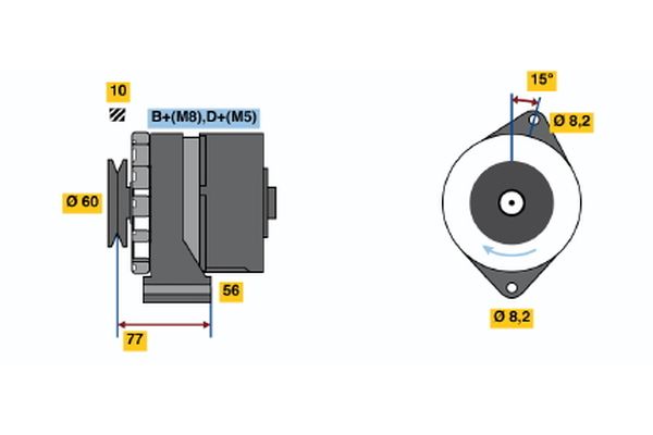 Alternator/Dynamo Bosch 0 986 034 550