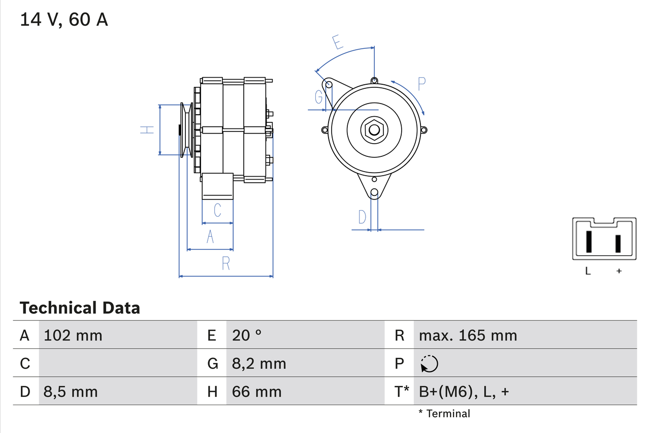 Alternator/Dynamo Bosch 0 986 034 740