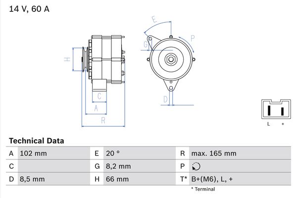 Alternator/Dynamo Bosch 0 986 034 740