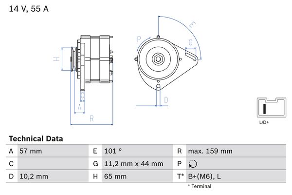 Alternator/Dynamo Bosch 0 986 035 641