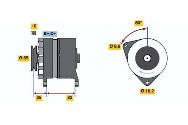 Alternator/Dynamo Bosch 0 986 035 670