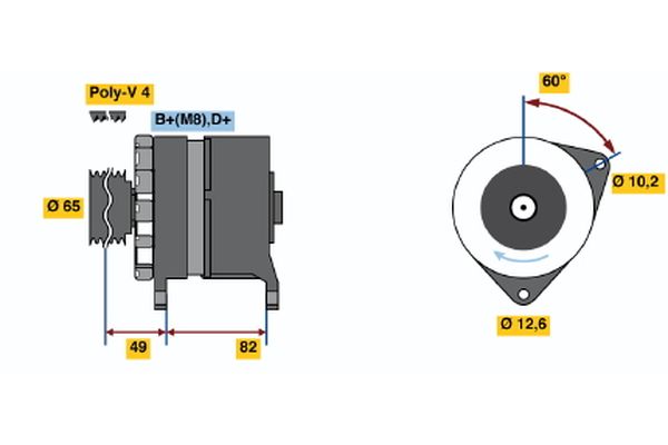 Alternator/Dynamo Bosch 0 986 035 720