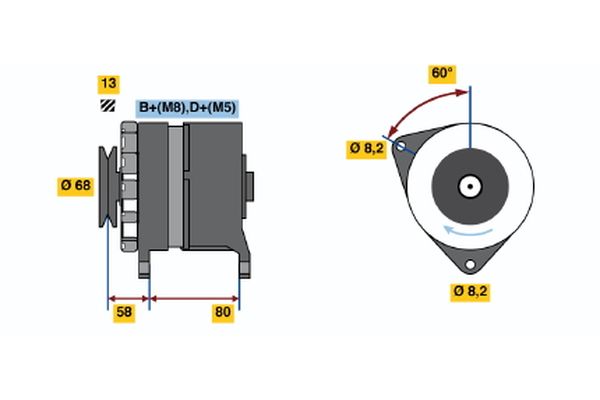 Alternator/Dynamo Bosch 0 986 035 730