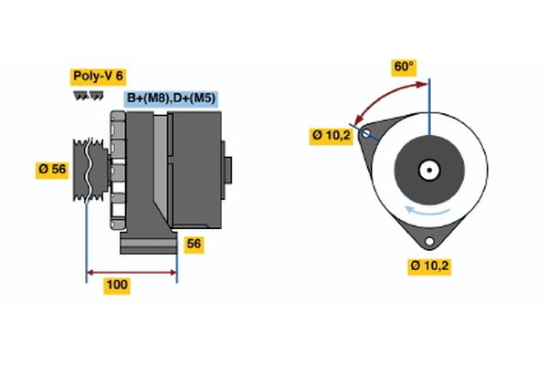 Alternator/Dynamo Bosch 0 986 036 370