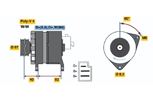 Alternator/Dynamo Bosch 0 986 036 581