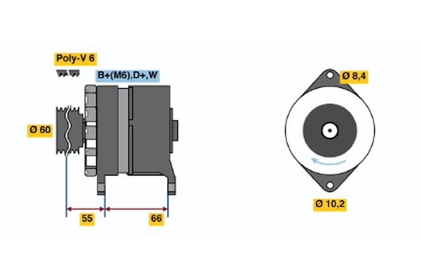Alternator/Dynamo Bosch 0 986 036 880