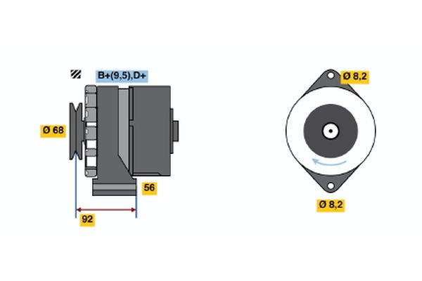 Alternator/Dynamo Bosch 0 986 036 930