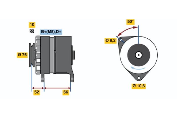 Alternator/Dynamo Bosch 0 986 036 961