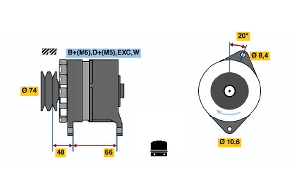 Alternator/Dynamo Bosch 0 986 037 241