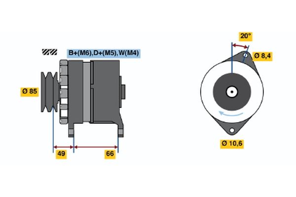 Alternator/Dynamo Bosch 0 986 037 251