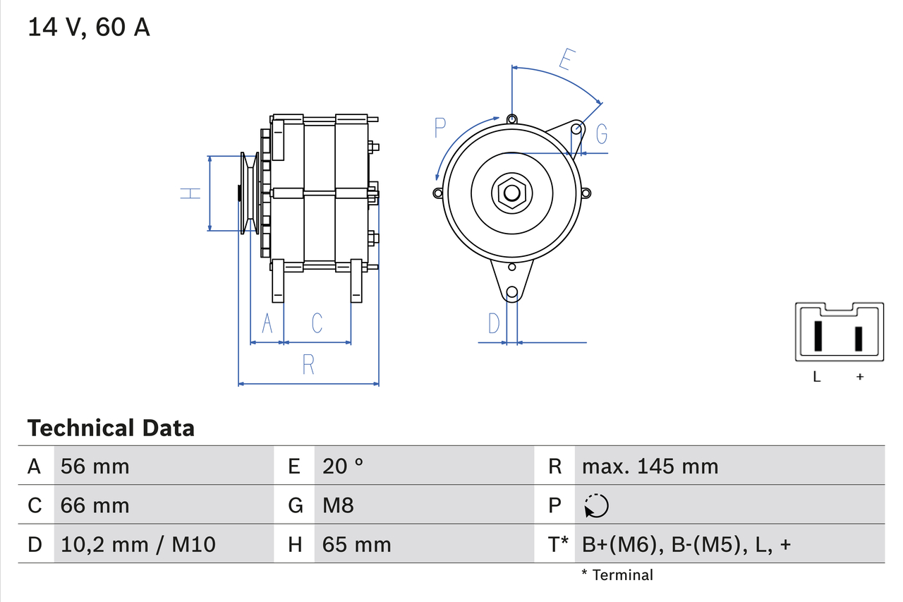 Alternator/Dynamo Bosch 0 986 037 321