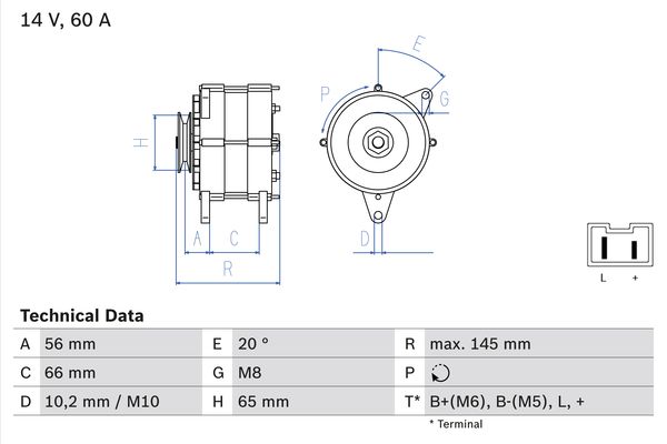 Alternator/Dynamo Bosch 0 986 037 321