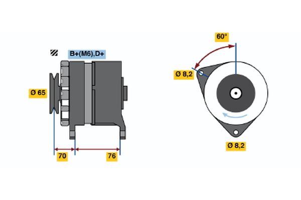 Alternator/Dynamo Bosch 0 986 037 460