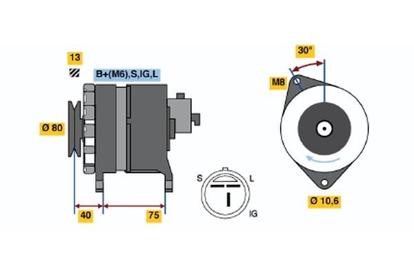 Alternator/Dynamo Bosch 0 986 037 811