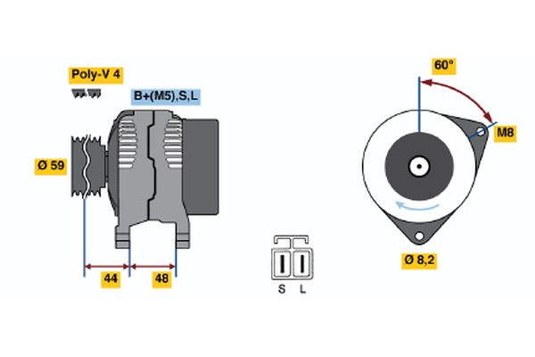 Alternator/Dynamo Bosch 0 986 037 981