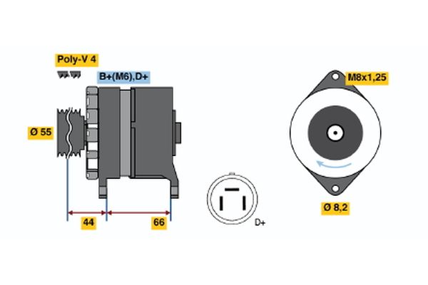 Alternator/Dynamo Bosch 0 986 038 220