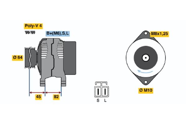 Alternator/Dynamo Bosch 0 986 038 281