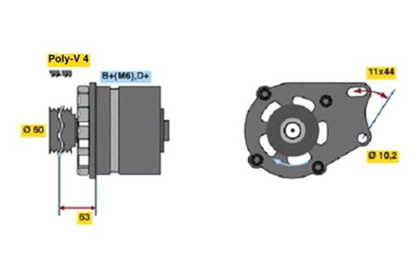 Alternator/Dynamo Bosch 0 986 038 621