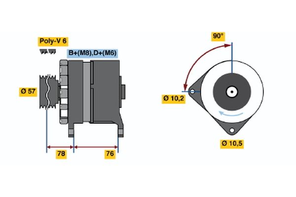 Alternator/Dynamo Bosch 0 986 039 630