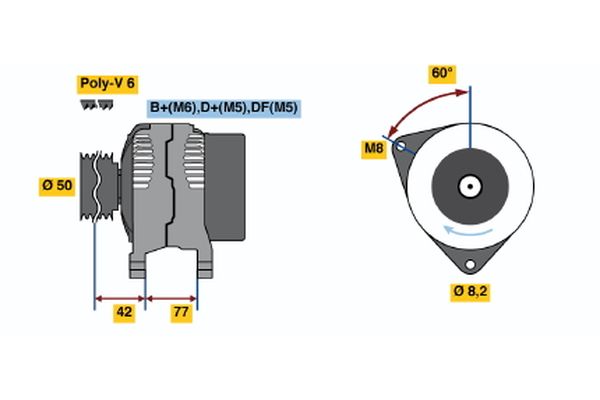 Alternator/Dynamo Bosch 0 986 039 700