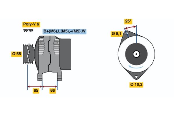 Alternator/Dynamo Bosch 0 986 039 851