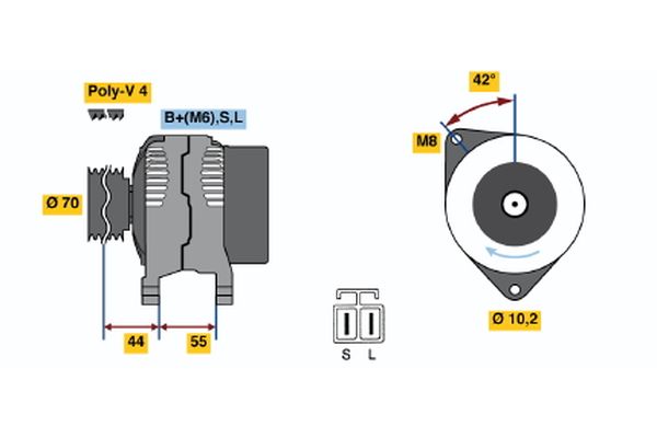 Alternator/Dynamo Bosch 0 986 040 521