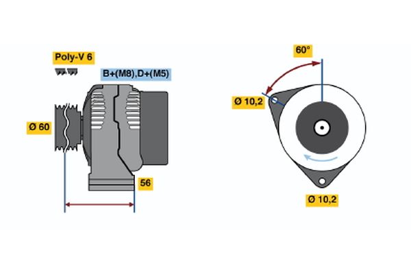 Alternator/Dynamo Bosch 0 986 041 471