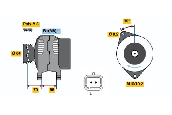 Alternator/Dynamo Bosch 0 986 042 101