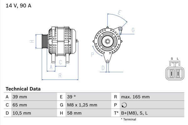 Alternator/Dynamo Bosch 0 986 042 680