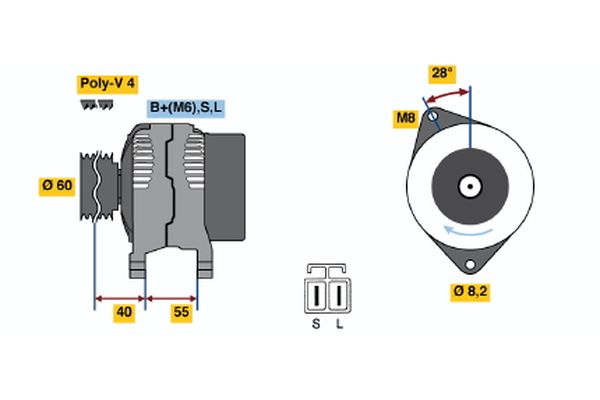 Alternator/Dynamo Bosch 0 986 042 871