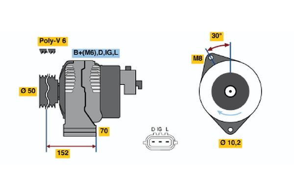 Alternator/Dynamo Bosch 0 986 046 531