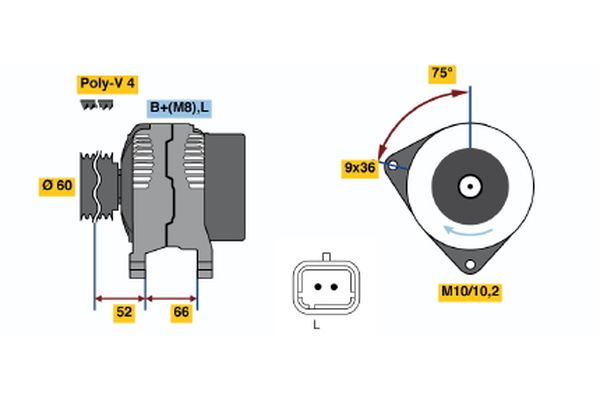 Alternator/Dynamo Bosch 0 986 045 221