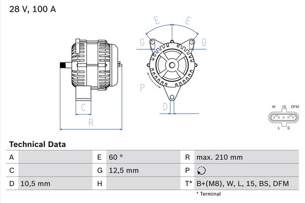 Alternator/Dynamo Bosch 0 986 045 290