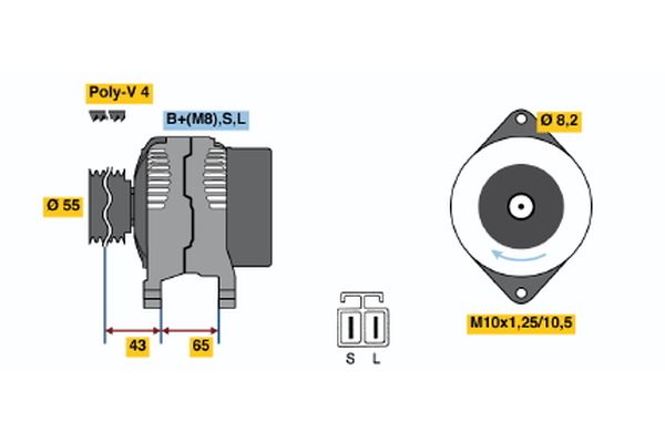 Alternator/Dynamo Bosch 0 986 045 511