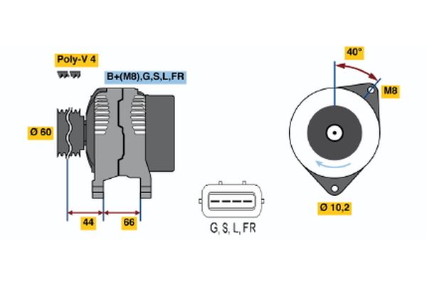 Alternator/Dynamo Bosch 0 986 045 581