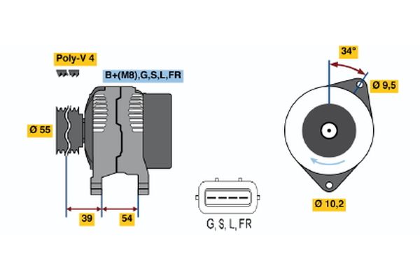 Alternator/Dynamo Bosch 0 986 045 591