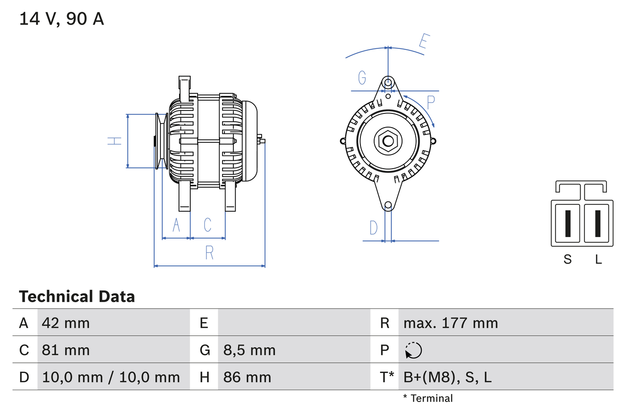 Alternator/Dynamo Bosch 0 986 045 651
