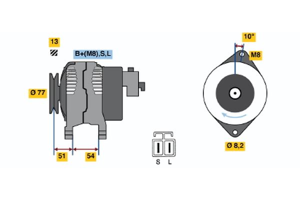 Alternator/Dynamo Bosch 0 986 045 951