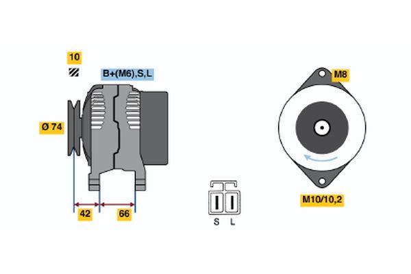 Alternator/Dynamo Bosch 0 986 046 351