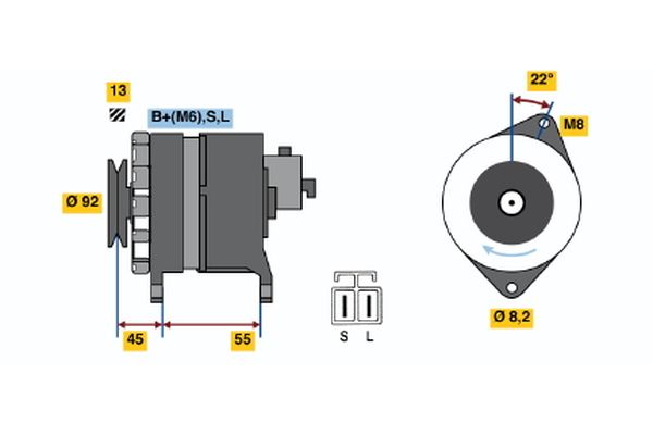 Alternator/Dynamo Bosch 0 986 046 401
