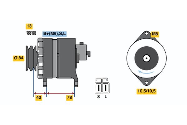 Alternator/Dynamo Bosch 0 986 046 421