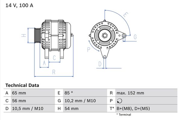 Alternator/Dynamo Bosch 0 986 047 270