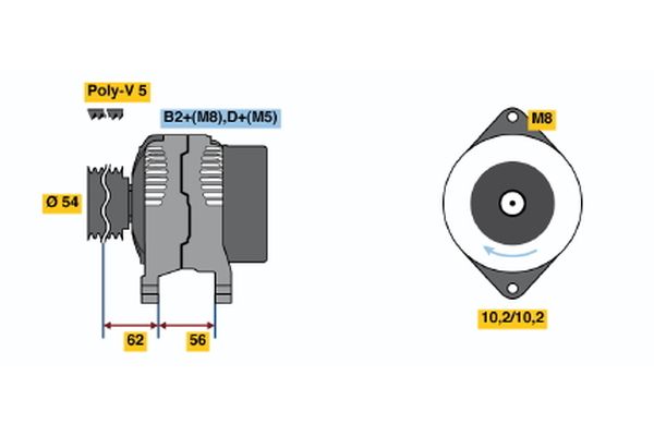 Alternator/Dynamo Bosch 0 986 047 310
